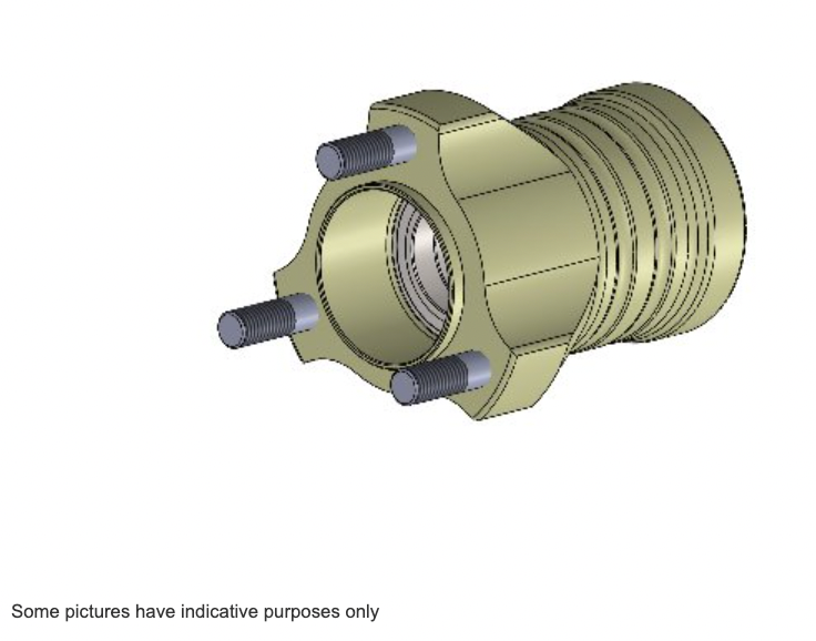 FRONT HUB 25MM STD - MAGNESIUM