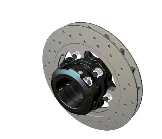 FULL SIZE REAR BRAKE DISC COMPLETE WITH FLOATING CARRIER - 2025
