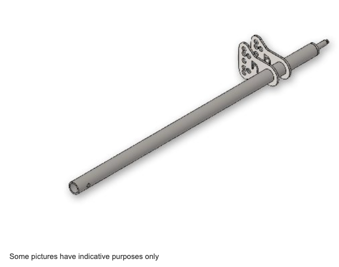 STEERING COLUMN 515MM WITH 2 BRACKETS - 2025