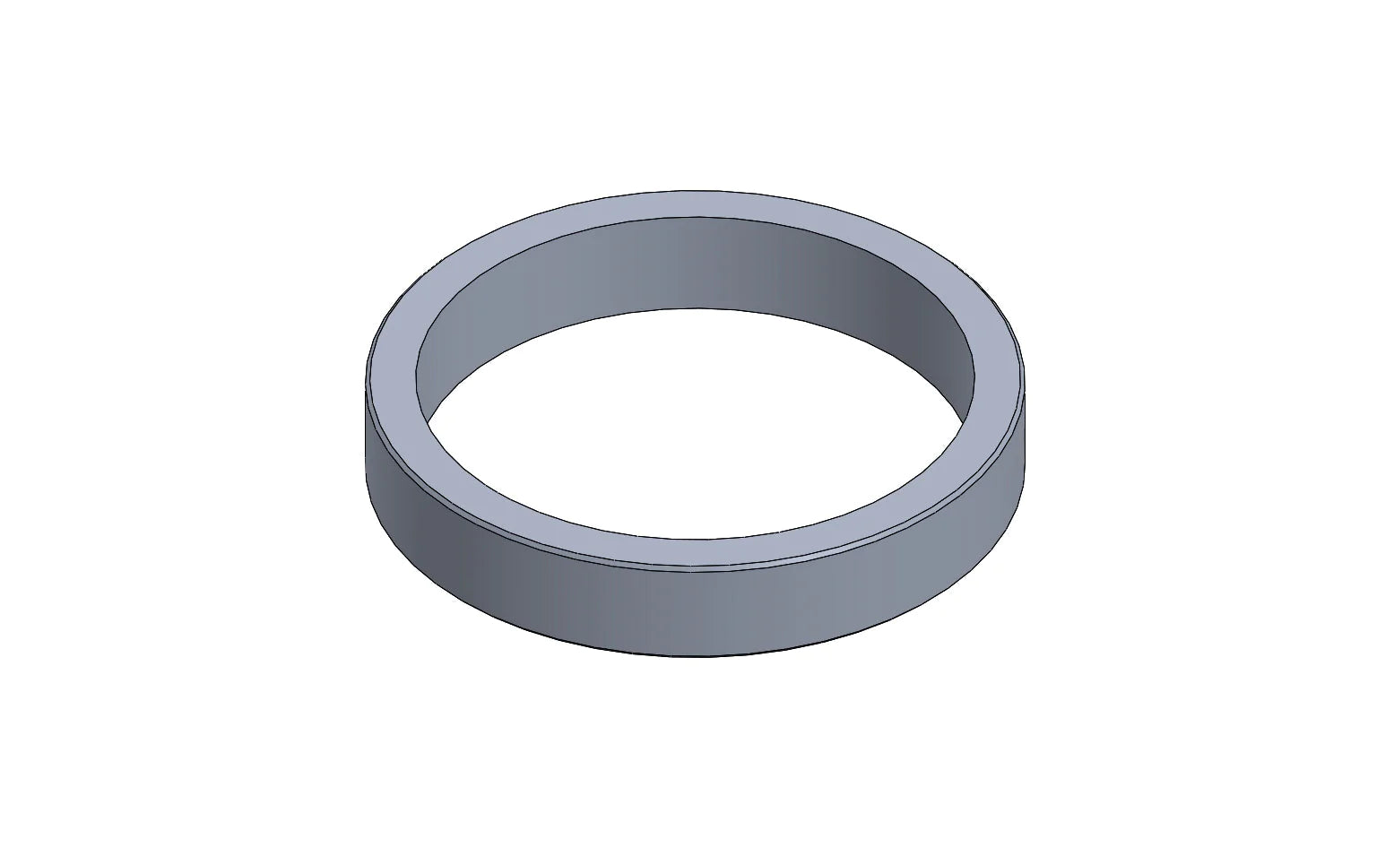 SPACER FOR STUB AXLE 5MM, DIAM.25MM - BLACK