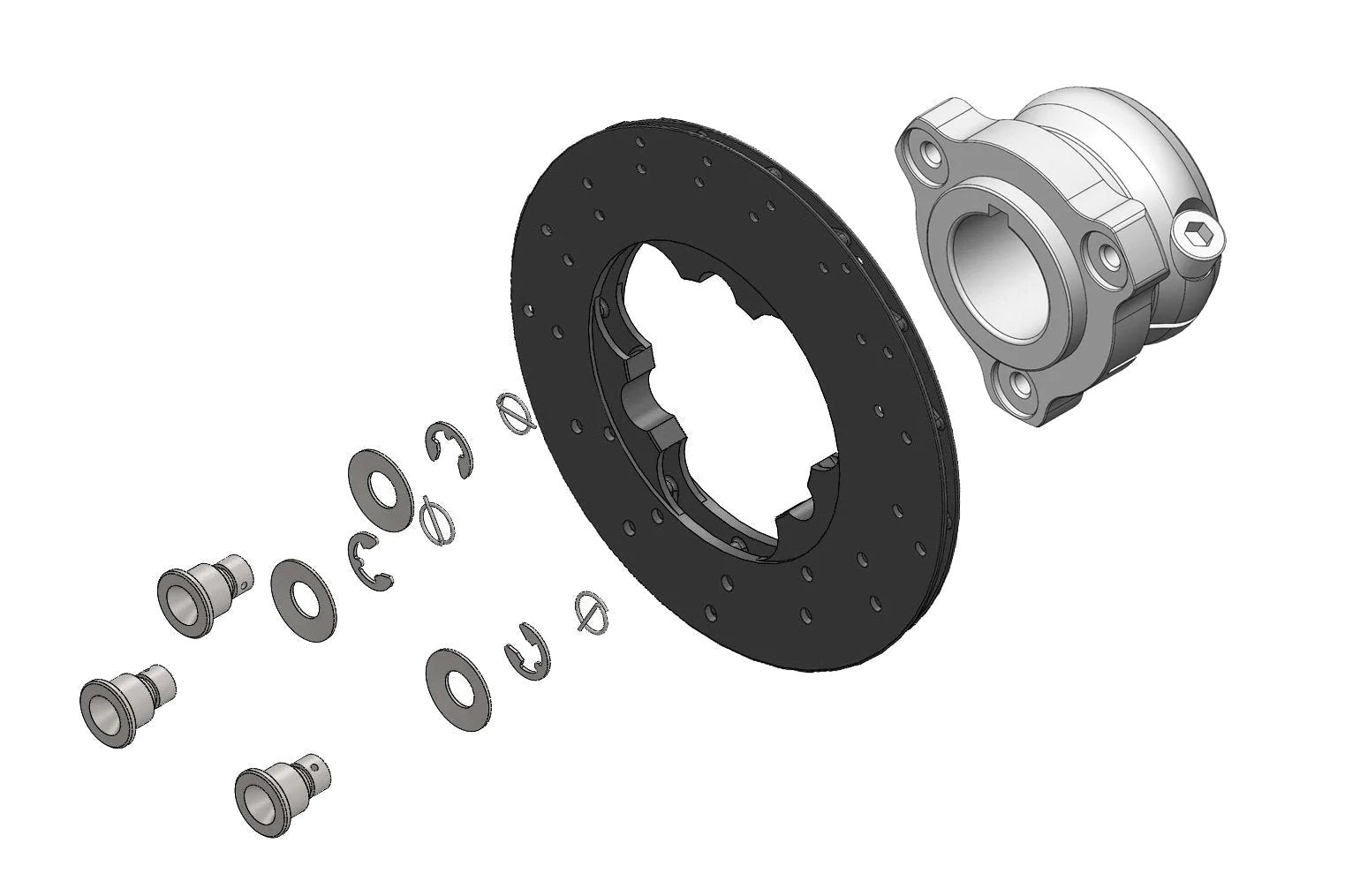 MINI BRAKE DISC COMPLETE WITH FLOATING CARRIER