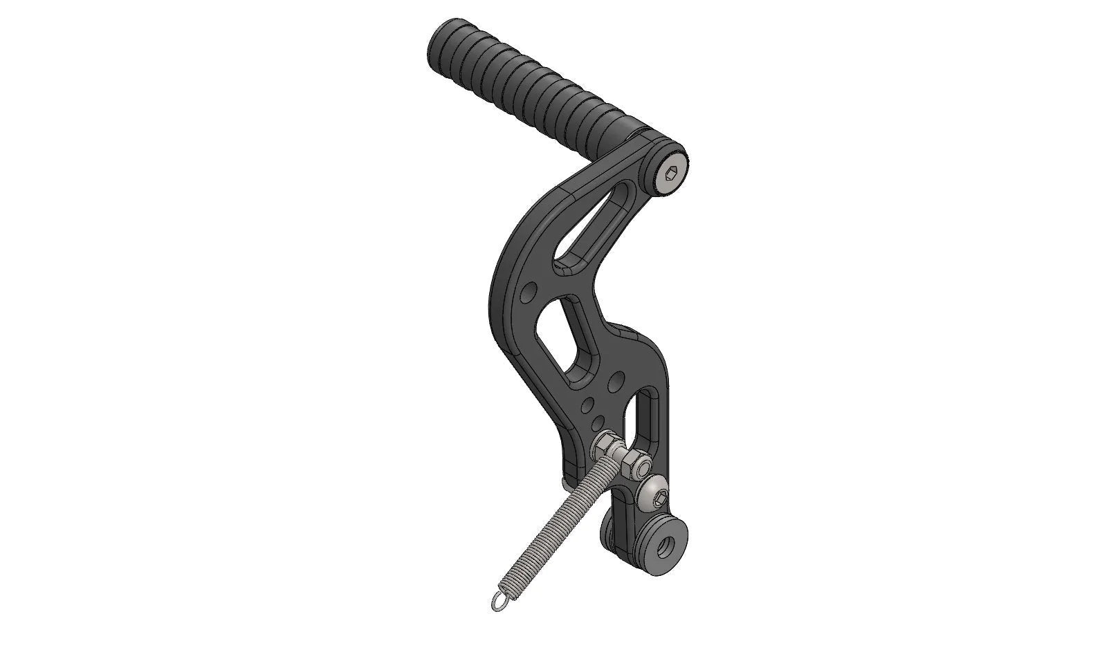 GAS PEDAL ALUMINUM FOR MINIKART - BLACK ANODIZED