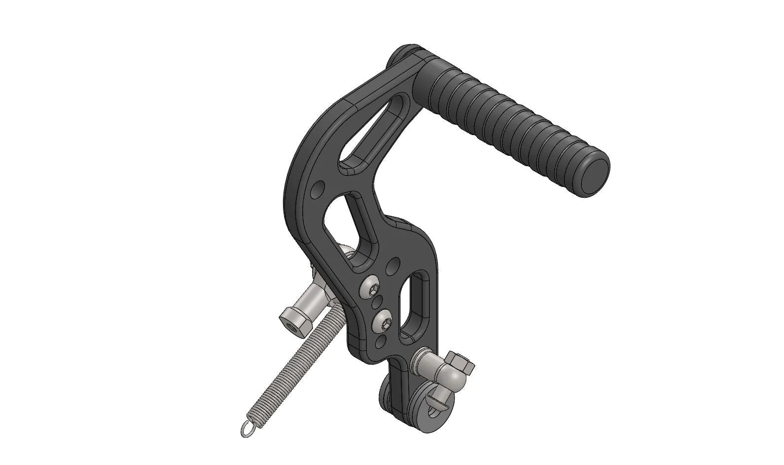 BRAKE PEDAL ALUMINUM FOR MINIKART - BLACK ANODIZED