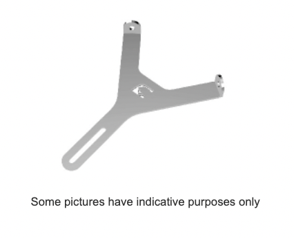 LOWER CROSS BRACKET FOR EUROSTAR DYNAMICA FRONT PANEL 2021 - CHROMED