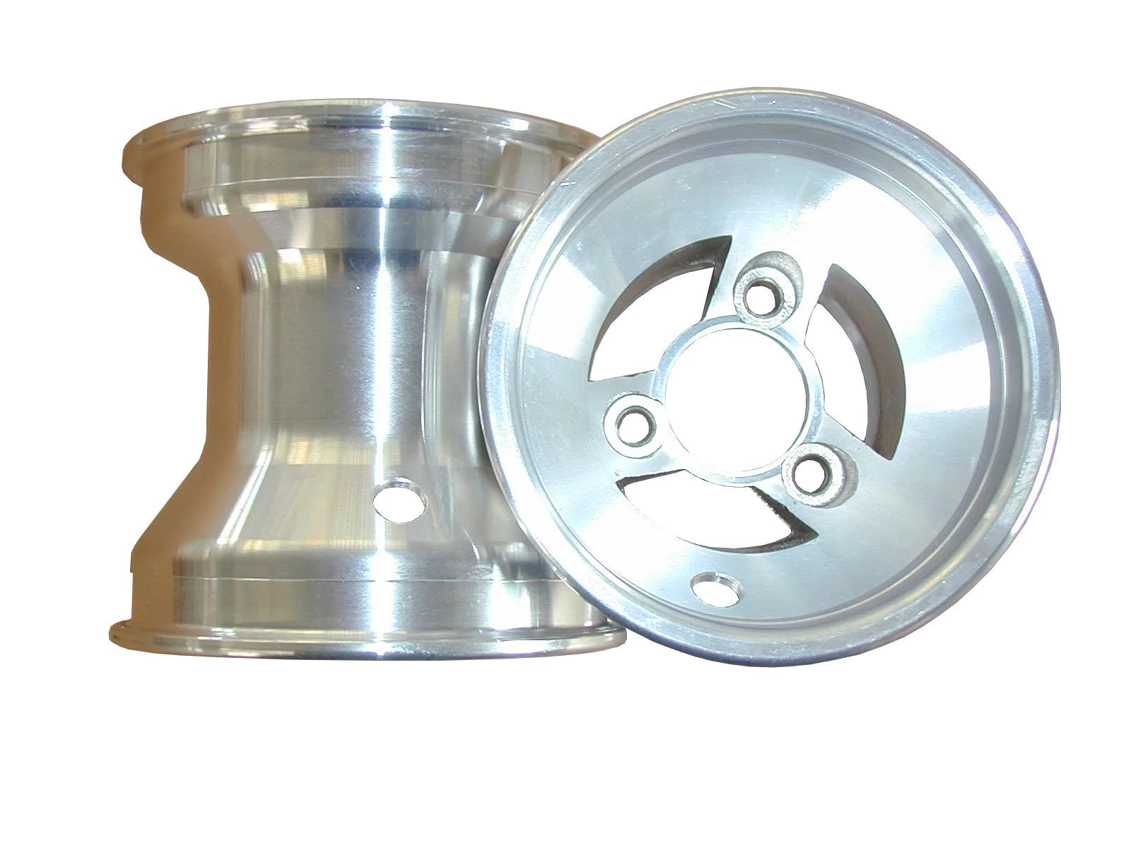 WHEEL SET 180-130MM ALUMINIUM SILVER  Set of 4 Front and Back 206 or rain