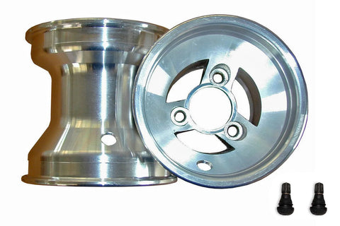 WHEELS SET FRONT 130MM KZ SILVER (2 pieces)