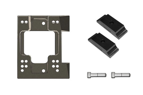 ALUMINIUM INCLINED ENGINE MOUNT FOR 28MM TUBE - WITH HOLES - WITH BRACKETS