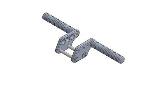 FOOTREST MOTORSPORT - BLACK ALUMINIUM