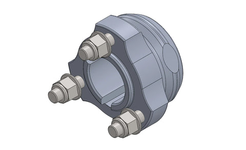 ALLUMINIUM HUB 30MM SHORT DELFINO WITH BOLTS