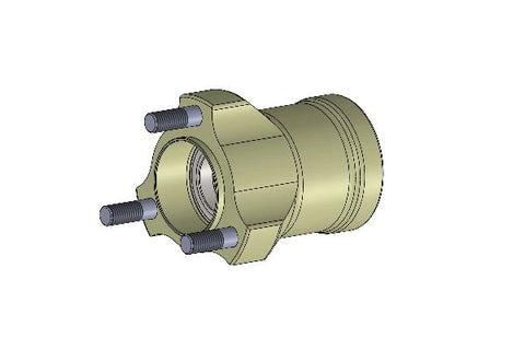 FRONT MAGNESIUM HUB 25MM FOR STUB AXLES INT.58MM L=75MM COMPLETE
