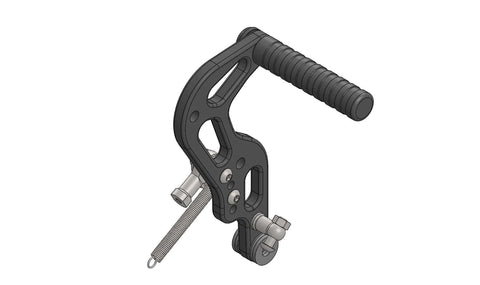 BRAKE PEDAL ALUMINUM FOR MINIKART - BLACK ANODIZED
