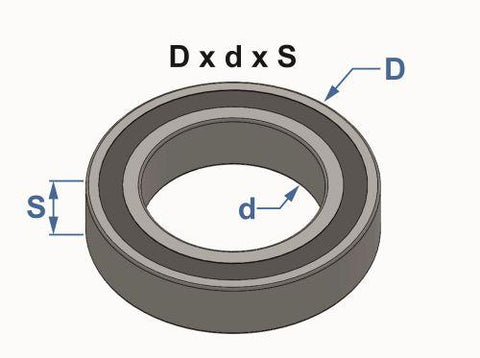 BEARING SPINDLE STUB AXLE M10