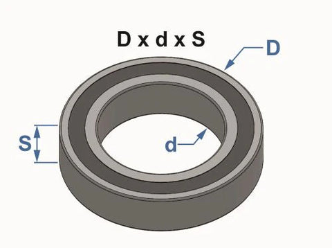 FRONT BEARING FOR STUB AXLE DIAM. 25MM - EXTERNAL 37MM
