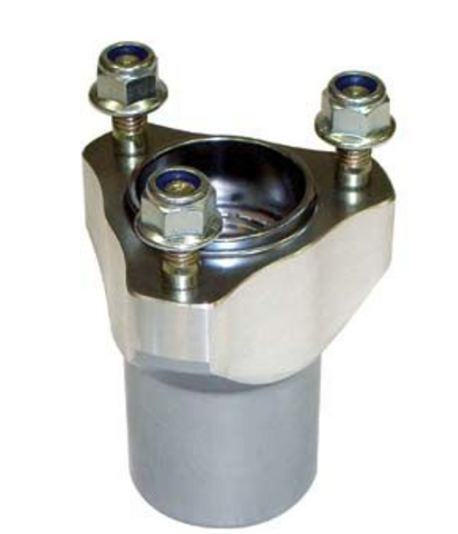 FRONT WHEEL HUB MEDIUM FOR STUB AXLE 17MM - INT.58MM WITH BEARINGS,L=80MM
